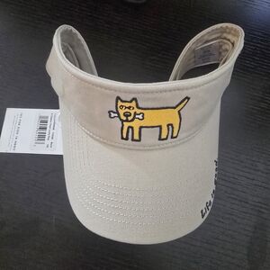 Life Is Good BNWT Visor with Dog Embroidery